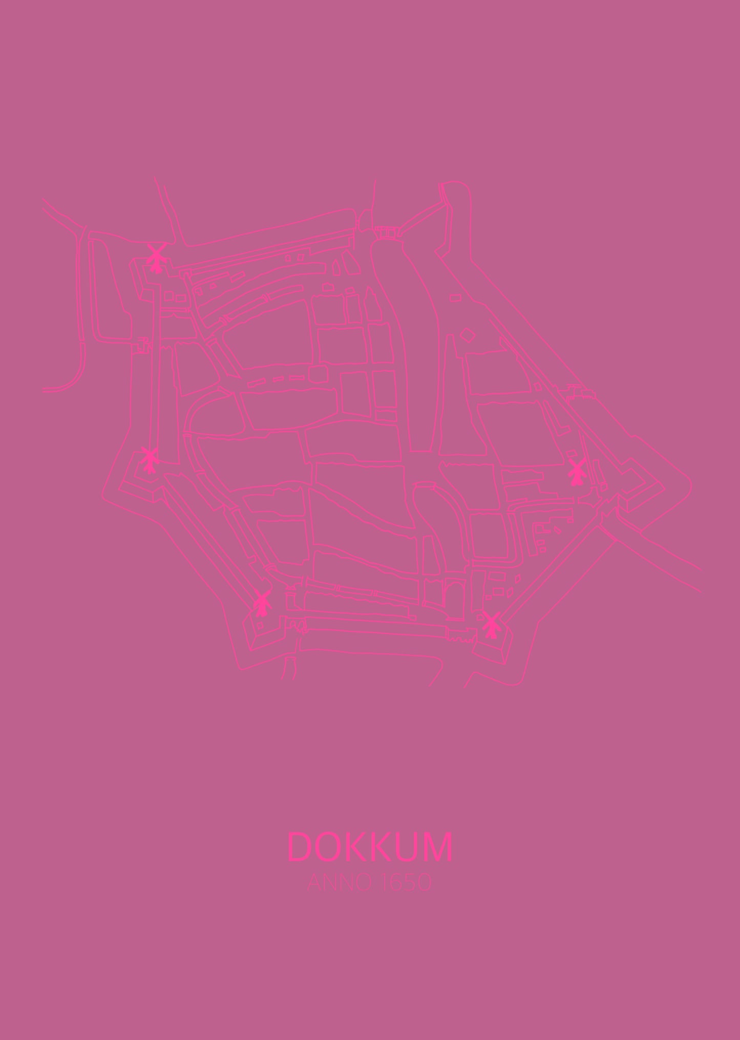 DOKKUM PAARS PLATTEGROND