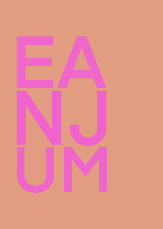 EANJUM ROZE POSTER INGELIJST
