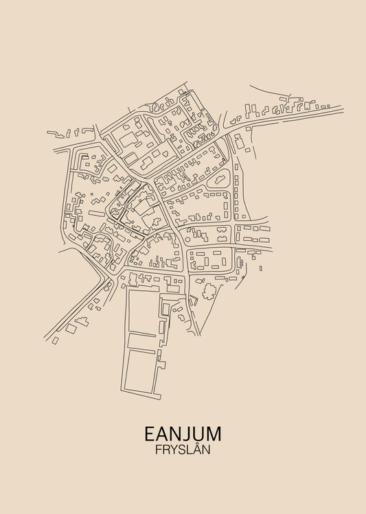 EANJUM PLATTEGROND POSTER