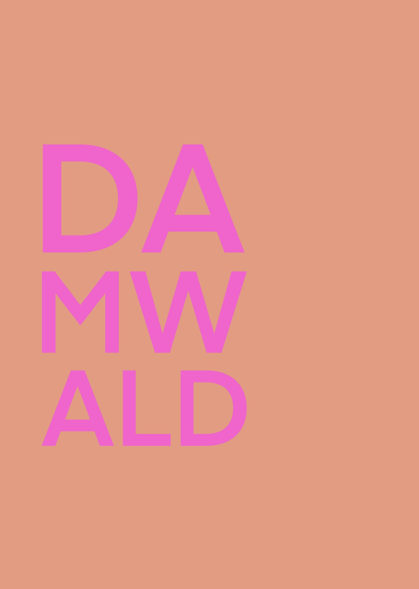 DAMWALD POSTER ROZE