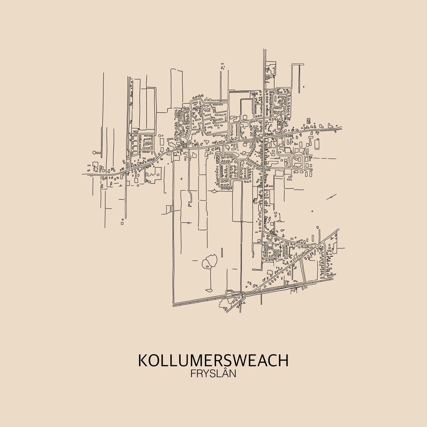 KOLLUMERSWEACH PLATTEGROND INGELIJST